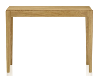 Console fixe en chêne sans tiroir teinte naturelle 100x40 cm Console fixe en chêne sans tiroir teinte naturelle 100x40 cm
