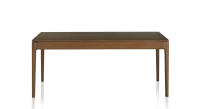 6 person oak dining table walnut tint wooden top 140x90 cm 6 person oak dining table walnut tint wooden top 140x90 cm