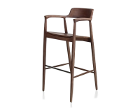 Tabouret de bar h80 cm bois teinte noyer Tabouret de bar h80 cm bois teinte noyer