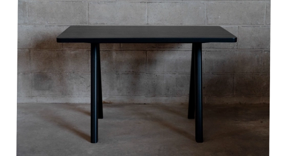 Bureau design en chêne teinte noire L120 cm