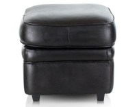 Leather pouffe black Leather pouffe black