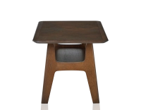 Table basse rectangulaire en chêne et céramique avec bois teinte marron foncé plateau céramique brun oxydé 100x50 cm Table basse rectangulaire en chêne et céramique avec bois teinte marron foncé plateau céramique brun oxydé 100x50 cm