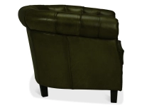Fauteuil chesterfield cuir vert olive accoudoirs cloutés Fauteuil chesterfield cuir vert olive accoudoirs cloutés