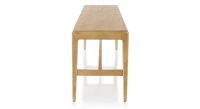Banc design bois teinte naturelle assise bois L120 cm Banc design bois teinte naturelle assise bois L120 cm