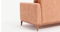 Canapé design 2 places tissu brun sienne