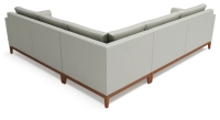 Canapé d'angle 5/6 places avec angle droit plus long cuir gris perle (2g - a - 2,5d) Canapé d'angle 5/6 places avec angle droit plus long cuir gris perle (2g - a - 2,5d)