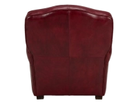 Sillón club de piel rojo carmín