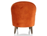 Toad armchair with armrests walnut-stained wooden legs and terracotta velvet fabric Toad armchair with armrests walnut-stained wooden legs and terracotta velvet fabric