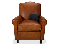 Fauteuil club cuir marron clair Fauteuil club cuir marron clair