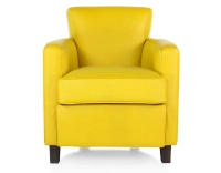 Leather club armchair yellow Leather club armchair yellow