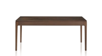 Table salle à manger en chêne et céramique 8 personnes avec bois teinte marron foncé et plateau céramique brun oxydé 180x100 cm Table salle à manger en chêne et céramique 8 personnes avec bois teinte marron foncé et plateau céramique brun oxydé 180x100 cm