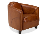 Fauteuil club cuir marron clair Fauteuil club cuir marron clair