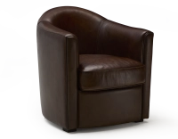 Fauteuil club cuir marron soutenu Fauteuil club cuir marron soutenu