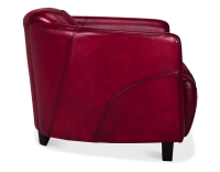 Fauteuil club cuir rouge carmin Fauteuil club cuir rouge carmin