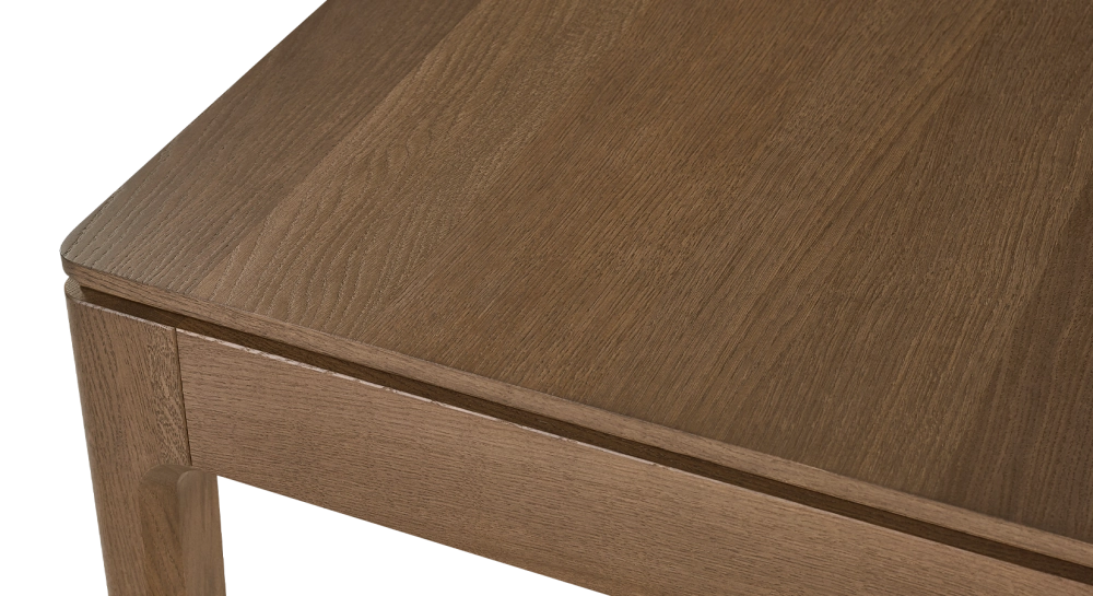 6 person oak dining table walnut tint wooden top 140x90 cm 6 person oak dining table walnut tint wooden top 140x90 cm