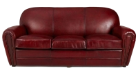 3 seater leather club sofa burgundi studded armrests