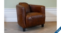 Fauteuil club cuir marron vintage Fauteuil club cuir marron vintage