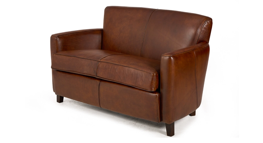 2 seater leather club sofa vintage brown 2 seater leather club sofa vintage brown
