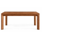 Table extensible 6 à 10/12 personnes en noyer avec plateau et allonges bois teinte naturelle 180x100 cm