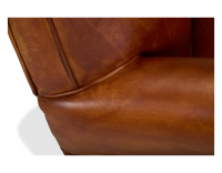 Canapé club cuir 2 places marron clair Canapé club cuir 2 places marron clair