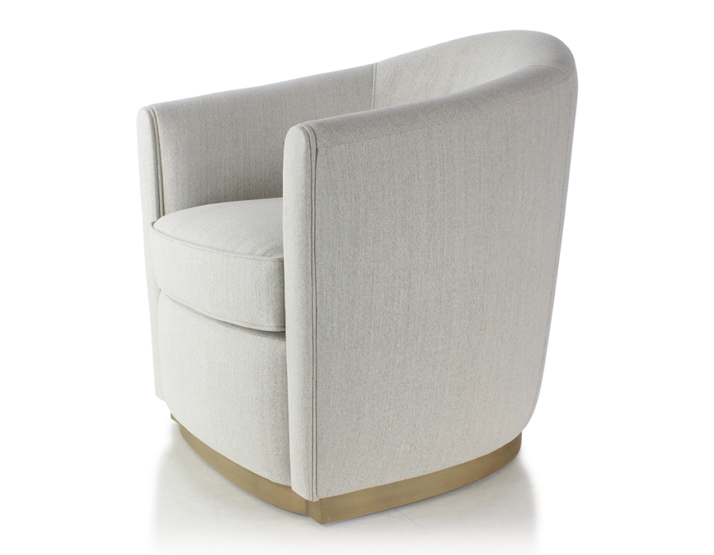 Fauteuil club tissu tissu beige naturel socle bois effet laiton Fauteuil club tissu tissu beige naturel socle bois effet laiton