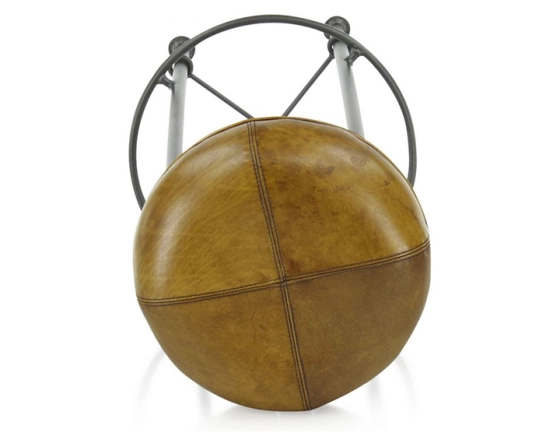 Tabouret de bar vintage cuir cognac