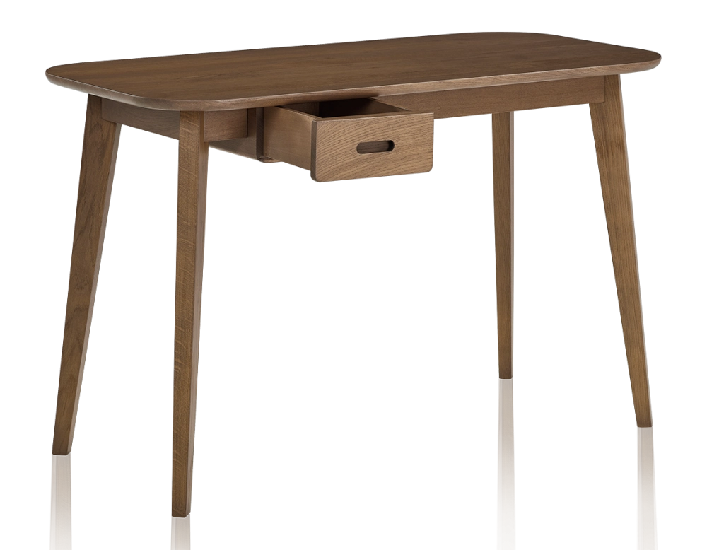 Bureau scandinave en chêne teinte noyer L120 cm Bureau scandinave en chêne teinte noyer L120 cm