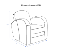 Fauteuil club cuir bleu
