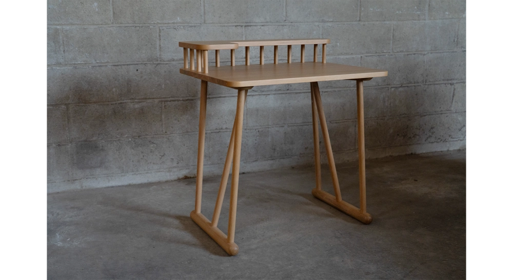 Bureau design en chêne teinte naturelle L80 cm