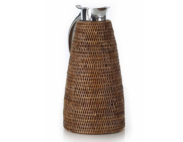 Thermos en rotin brun 1.3 litre Thermos en rotin brun 1.3 litre