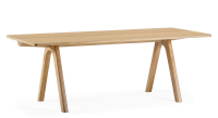 Oak dining table for 6 people natural tint wooden top 140x100cm Oak dining table for 6 people natural tint wooden top 140x100cm