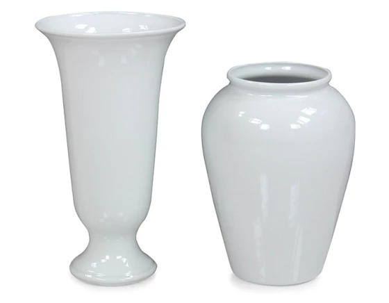 Vase olive porcelaine blanche