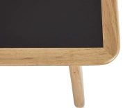 Table basse rectangulaire en chêne et céramique avec bois teinte naturelle plateau céramique noir unie 100x50 cm Table basse rectangulaire en chêne et céramique avec bois teinte naturelle plateau céramique noir unie 100x50 cm