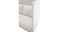 Canapé design alcôve tissu crème