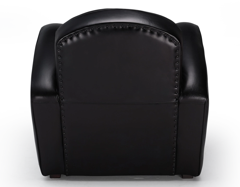 Leather club armchair black Leather club armchair black