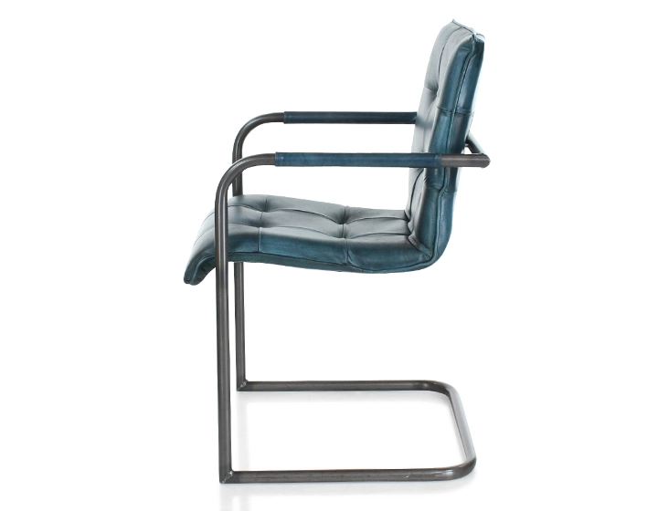 Fauteuil de bureau cuir bleu Fauteuil de bureau cuir bleu