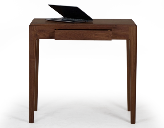 Bureau design en noyer teinte naturelle L80 cm