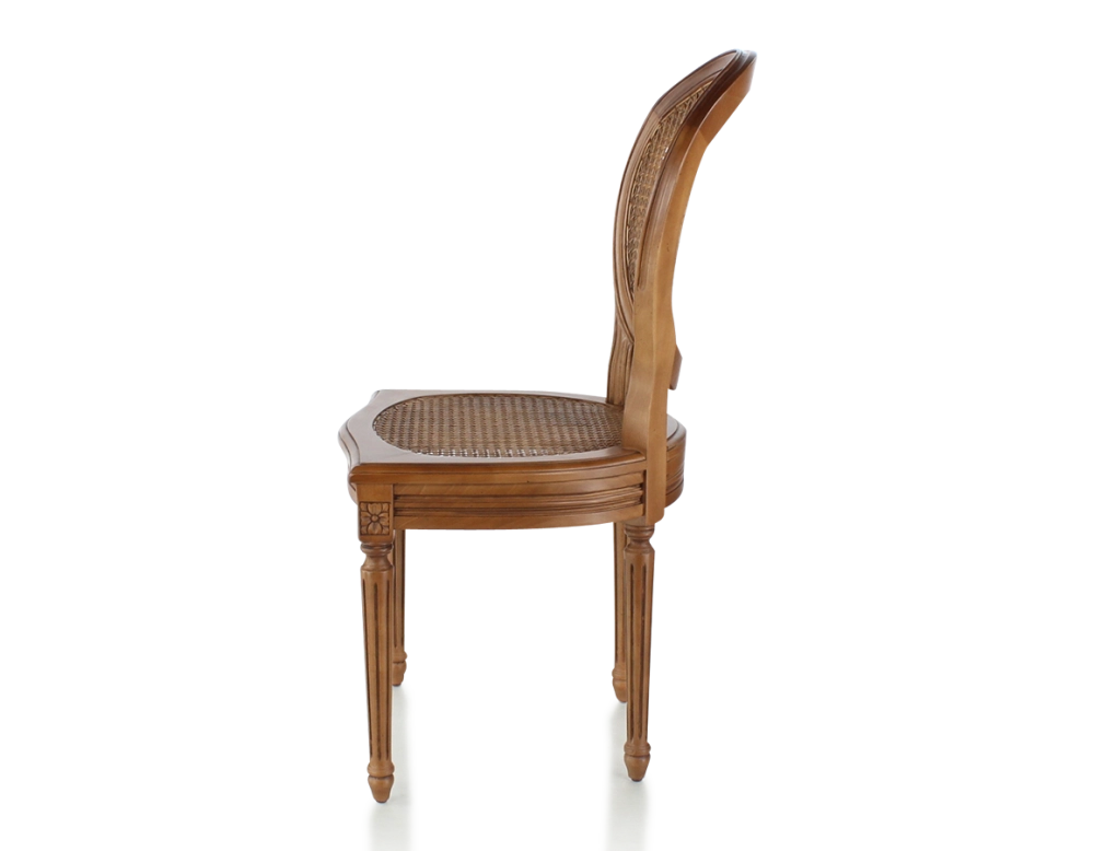 Chaise ancienne style Louis XVI bois teinte ancienne assise et dossier cannés Chaise ancienne style Louis XVI bois teinte ancienne assise et dossier cannés