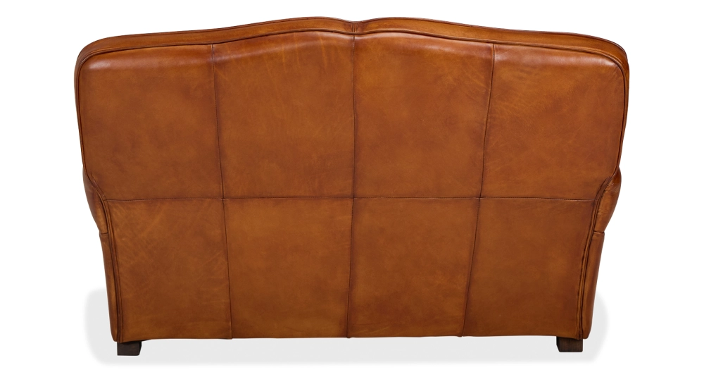 Canapé club cuir 2 places marron clair Canapé club cuir 2 places marron clair