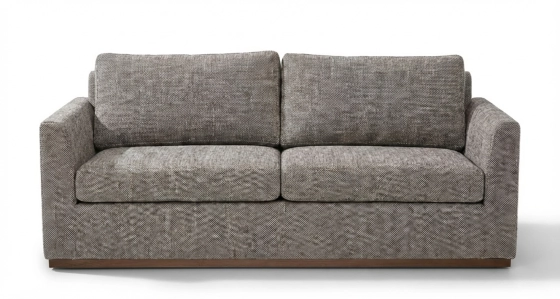 Canapé convertible 3 places tissus chiné marron