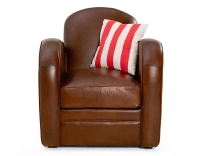 Fauteuil club cuir marron vintage Fauteuil club cuir marron vintage