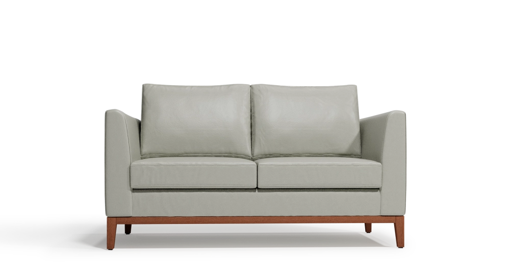 Canapé design 2 places cuir gris perle Canapé design 2 places cuir gris perle