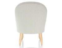 Fauteuil crapaud sans accoudoirs pieds bois teinte naturelle et tissu beige naturel Fauteuil crapaud sans accoudoirs pieds bois teinte naturelle et tissu beige naturel