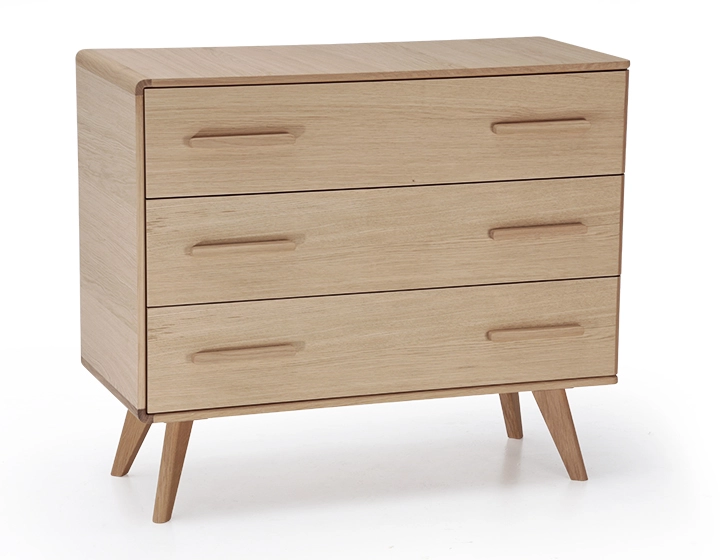 Commode 3 tiroirs en chêne bois teinte naturelle Commode 3 tiroirs en chêne bois teinte naturelle