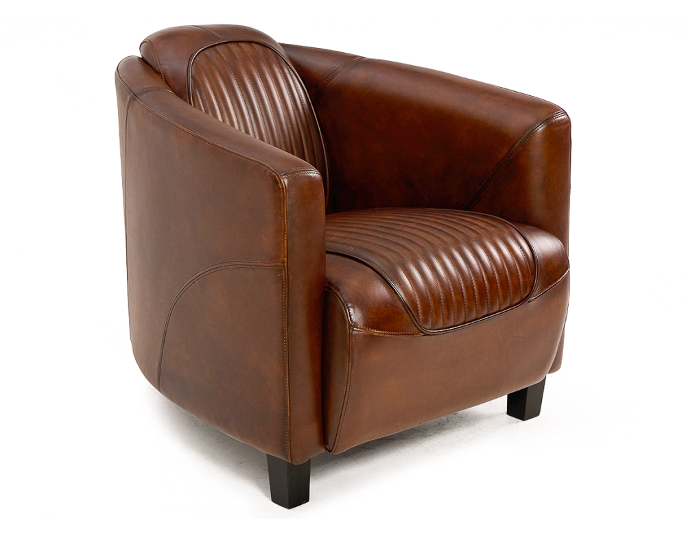 Leather club armchair vintage brown Leather club armchair vintage brown