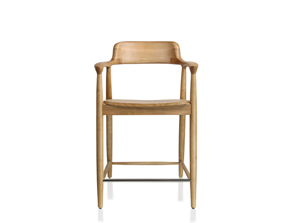 Bar stool H60 cm natural wood stain Bar stool H60 cm natural wood stain