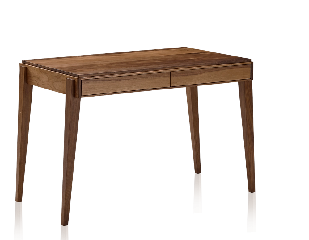 Bureau scandinave en noyer teinte naturelle L120 cm Bureau scandinave en noyer teinte naturelle L120 cm