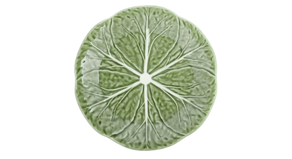 Assiettes à dessert 19cm faïence verte lot de 2