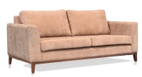 Canapé design 3 places tissu brun sienne