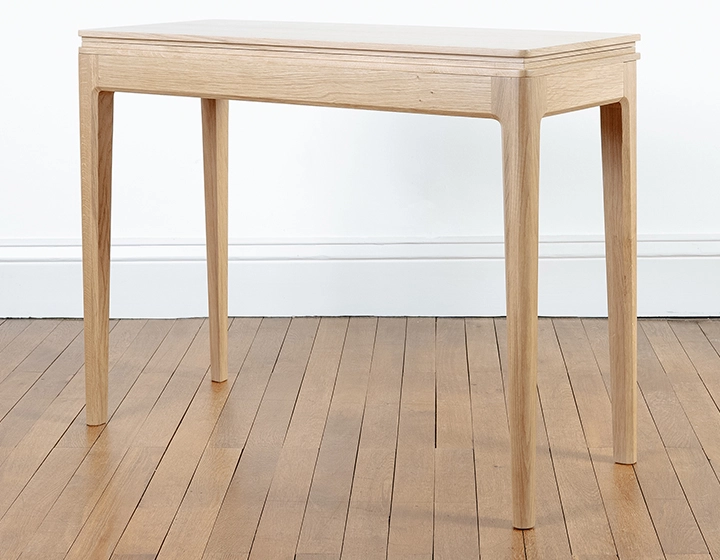 Folding oak console table natural tint 120x40 cm Folding oak console table natural tint 120x40 cm